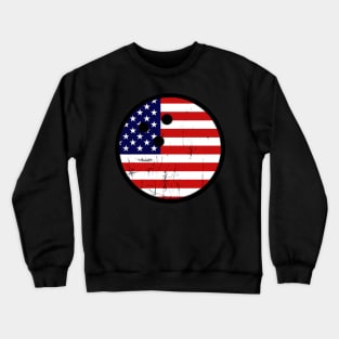 Usa America Flag Bowling 4Th Of July Crewneck Sweatshirt